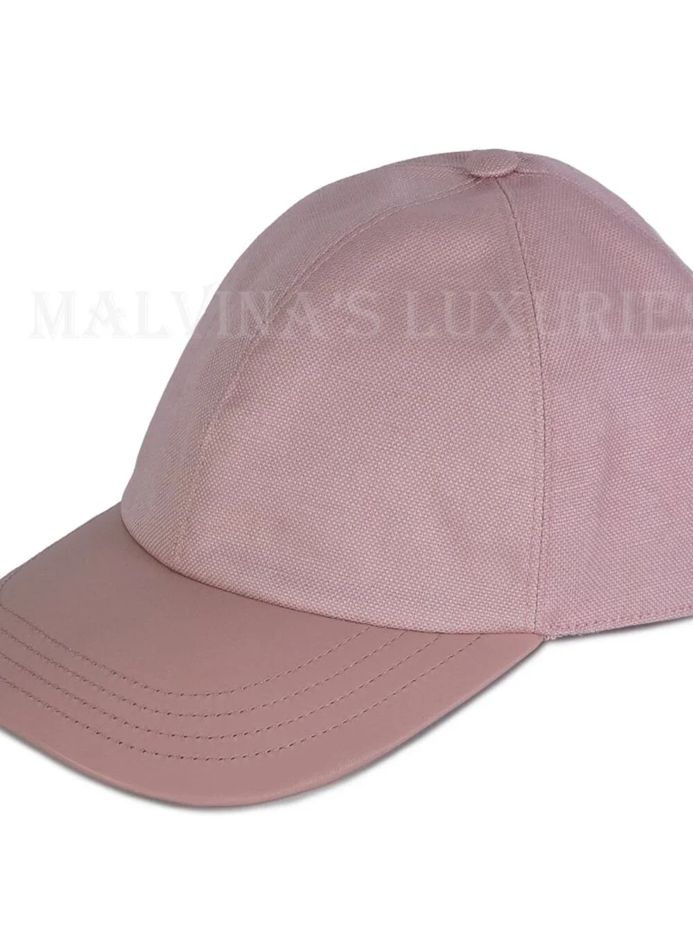 GUCCI HAT BASEBALL CAP PINK COTTON w LOGO PRINTED BRIM UNISEX sz S 56cm